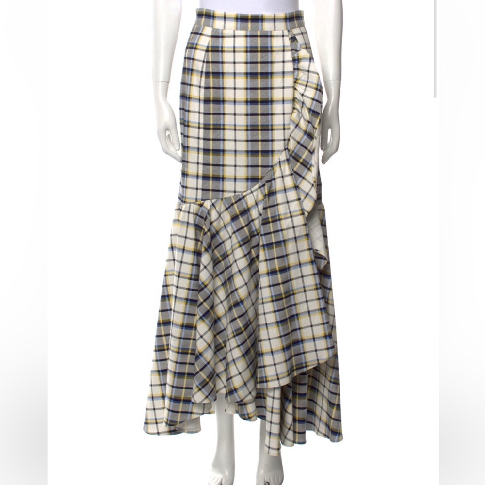 Rebecca de Ravenel plaid maxi skirt size S